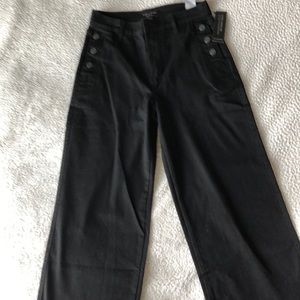 Banana Republic Black Jeans Wide Leg High Rise NEW